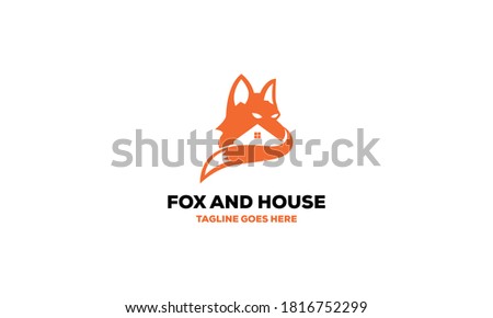 Fox With House Vector Logo Design Inspiration