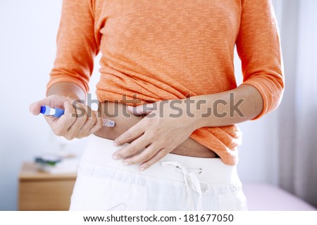 Treating Diabetes In A Woman Royalty-Free Stock Photo #181677050