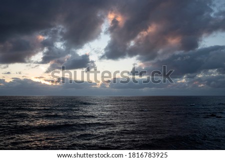 Sunset on the beach of gros, San Sebastian