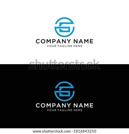 Letter G Swoosh Logo With Creative Curved Swoosh Icon Vector Illustration.