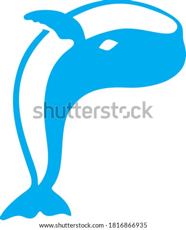 Vector image of a whale