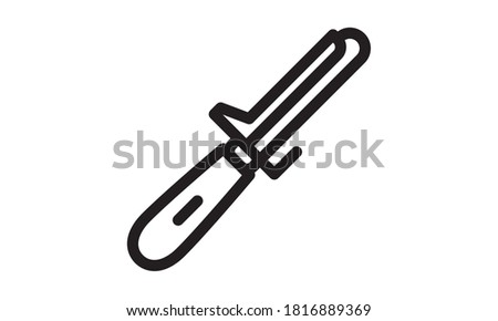 Linear curling wand icon from Beauty outline collection. Thin line curling wand vector isolated on white background. curling wand trendy illustration