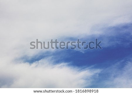 Blue sky with clouds. Abstract nature sky background. Sky texture, abstract nature background