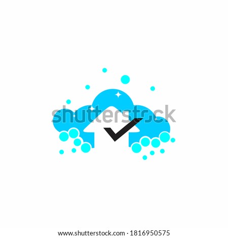Check Cleaning House logo designs concept, Cleaning Service logo symbol stock illustration