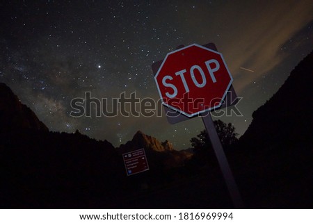 stop sign in the dark