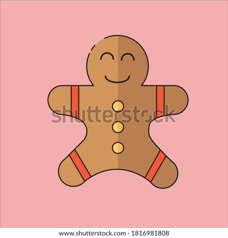 Gingerbread man vector. vector illustration
