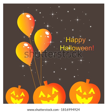 Balloons and Jack o lanterns - Halloween