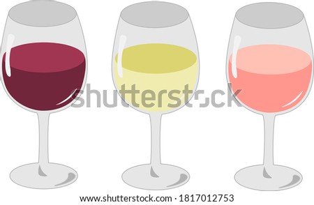 Three kinds of wine glass