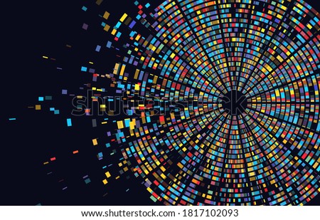 Dna test infographic. Genome sequence map. Chromosome architecture, molecule sequencing chart. Genetic and technology concept. Barcoding template for design vector illustration background Royalty-Free Stock Photo #1817102093