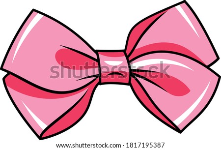 bow vector illustration pink 4colors