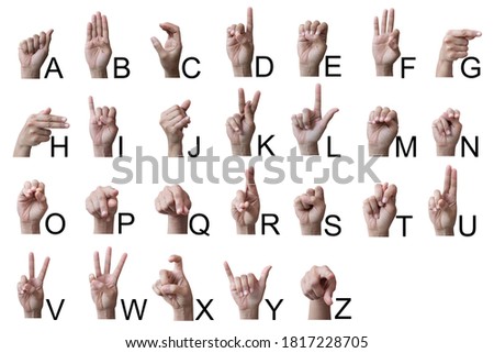 American sign language is used by people with hearing impairments, both deaf and hard of hearing, to communicate with common people in society, the Disability community. sign language concept.