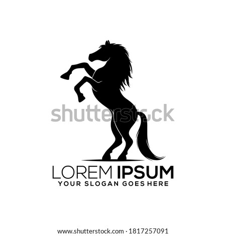 horse jumping logo vector illustration, good for mascot, delivery, or logistic, logo industry, flat color style with black.