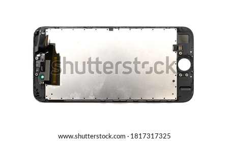 Phone screen spare part isolated on white background.