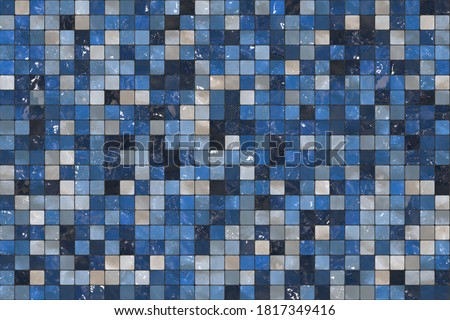 Decorative Blue Mosaic Tile, Interior Blue Mosaic Tile Texture