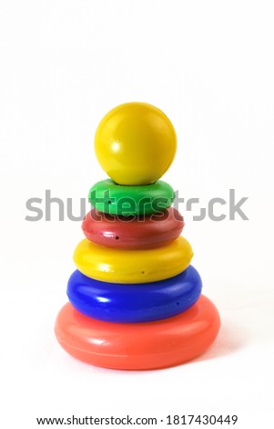children's colored pyramid on a white background