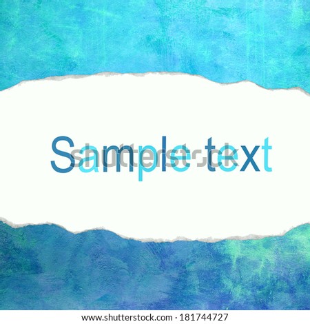 Turquoise background with space for text