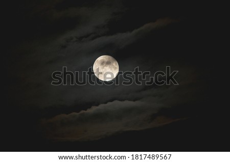 Moonlight behind the clouds magic