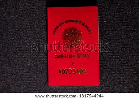 Identification document of lawyer from Brazil. OAB card (Brazilian Bar Association).