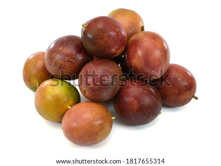 Passion fruits isolated on white background