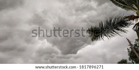 Dark gray colour clouds indicating rain