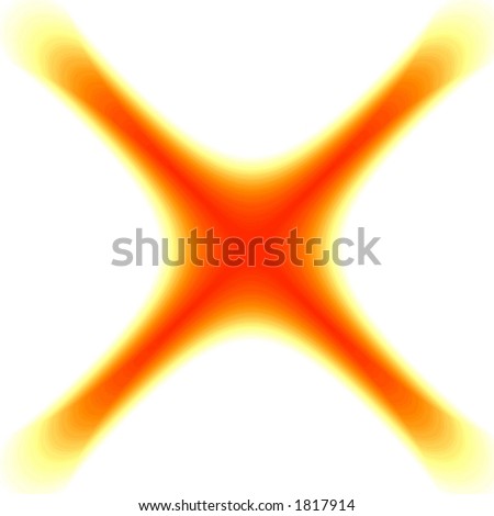 Red-yellow star isolated on white