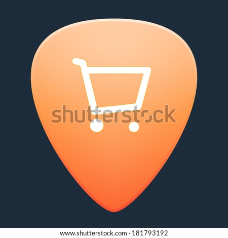 Illustration of an isolated guitar pick