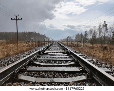 Railroad tracks after heavy rain