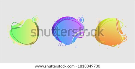 Abstract Fluid Gradient Badge Template, Geometric Background, Vector Illustration, Modern Background. For Banner, Flyer etc