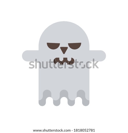 halloween ghost style flat icon vector illustration design