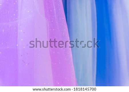 colorful tulle pieces. Materials for dresses, evening dresses, fashion designs, ...
