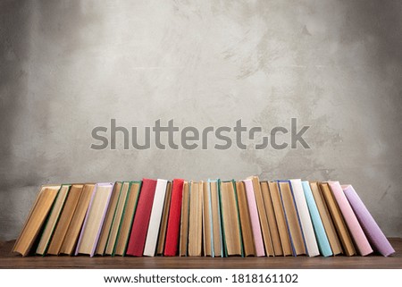 Books background for wisdom, science and education. Reading and writing concept