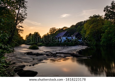 Sunset at the Wipperkotten in Solingen, Germany Royalty-Free Stock Photo #1818223178