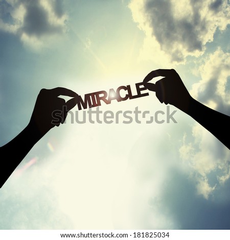wishing for miracle Royalty-Free Stock Photo #181825034