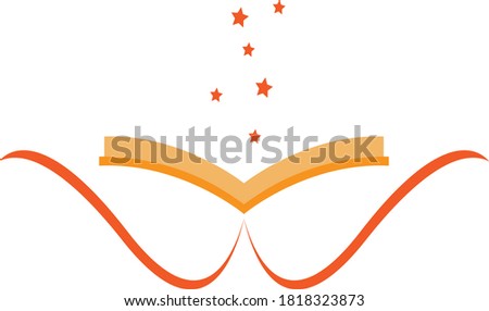 Book design logo vector stock with star