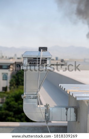 Galvanized air chimney outlet and electricity in Turkey