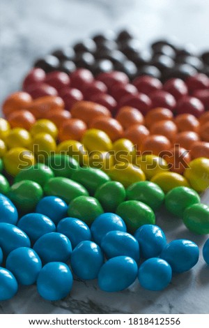 colorful glazed chocolate candies sweet