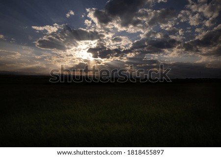 A Sunset over famer's field