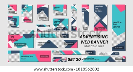 Set of web banners in standard sizes
