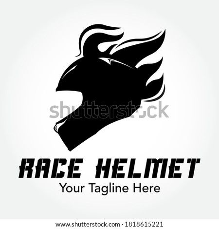 Race Helmet Logo Vector Template Illustration
