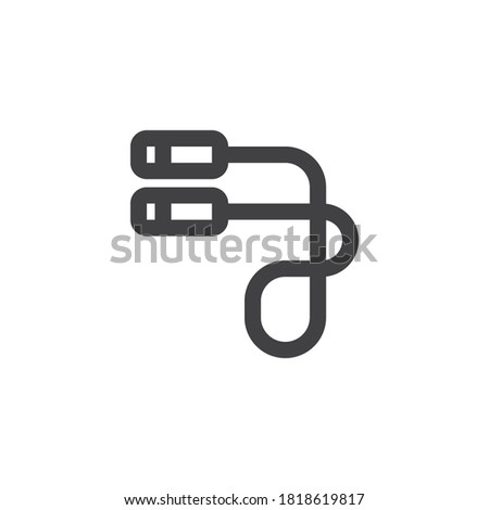 Skipping rope line icon. linear style sign for mobile concept and web design. Jumping rope outline vector icon. Symbol, logo illustration. Vector graphics