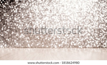 Background of abstract glitter lights. silver and gold. de-focused