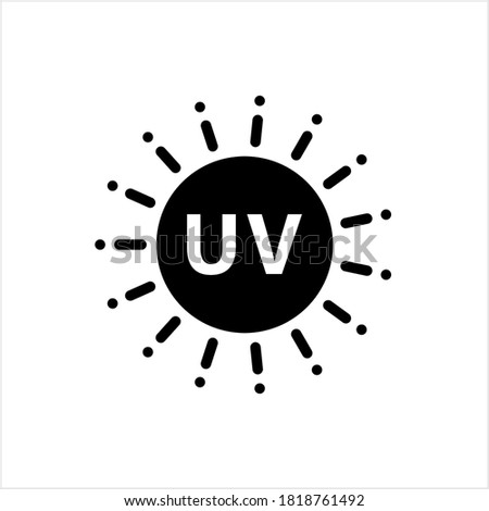 Ultraviolet Light Icon, Uv Ray Radiation, Form Of Electromagnetic Radiation Vector Art Illustration Royalty-Free Stock Photo #1818761492