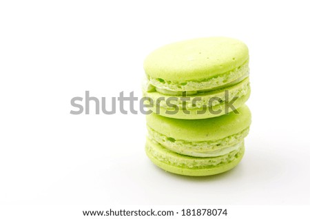 Macaron isolated white background