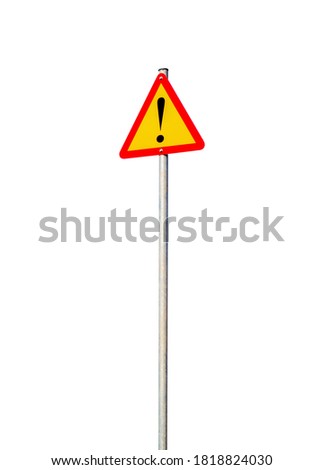Warning signal isolated on white background
