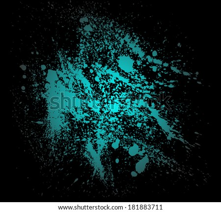 Abstract background with blue splatters
