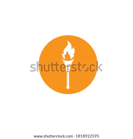 burning torch illustration vector design