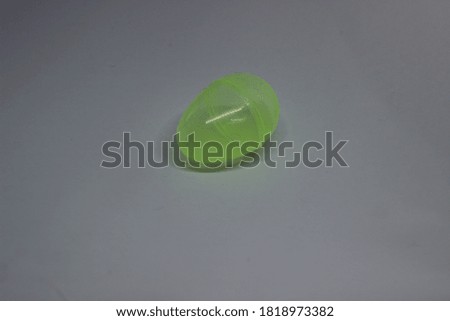 
Toy eggs made of green plastic for toddlers