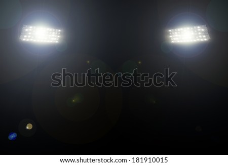 spotlight over the stadium