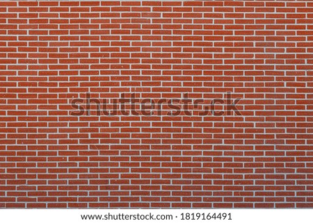 Red orange brick background, Abstract geometric pattern texture, Brick block texture, Outdoor building wall, Can be used as background for display or montage your products.