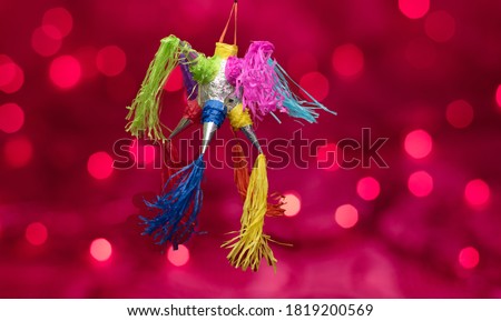 mexican piñata with colored lights for celebration events movement multicolor paper party and christmas